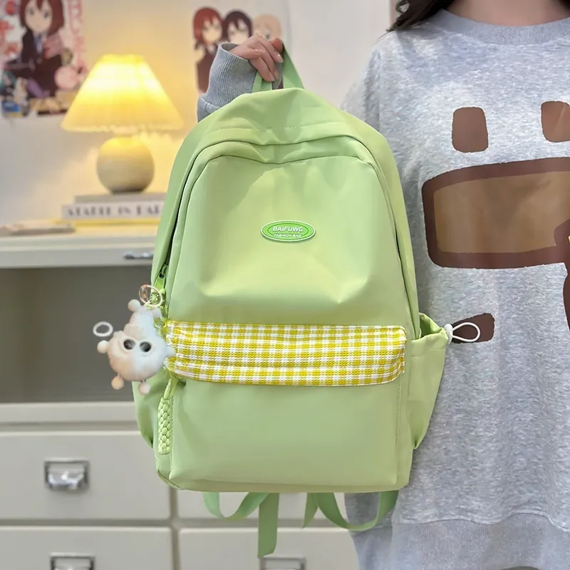 Yalu Nylon Backpack Women's White/Black/Red/Orange/Green-27