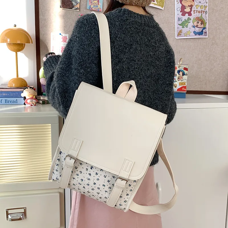 Yalu PU Backpack Regular Women's Large Floral/Small Floral-11