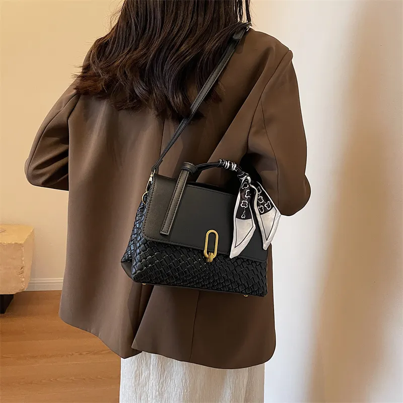 Yalu PU Crossbody Bag, Handbag Women's Brown & White/Coffee & Green/Black/Coffee-6