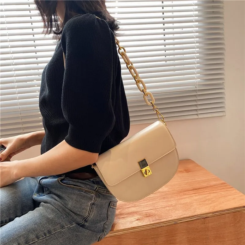 Yalu PU Shoulder Bag, Crossbody Bag Regular Women's Khaki/White/Black/Gray/Yellow/Green-13