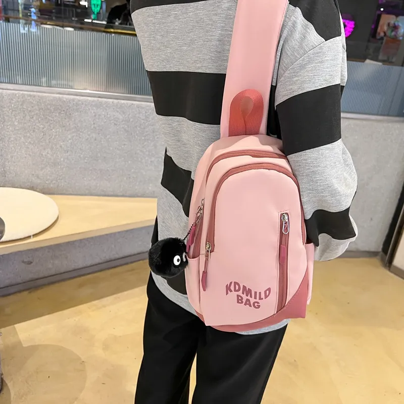 Yalu Nylon Sling Bag Regular Unisex Gray/Black/Pink/Burgundy/Blue-20