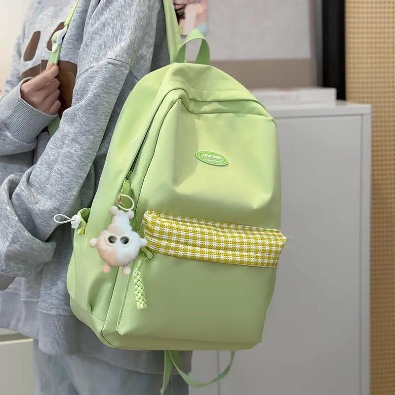 Yalu Nylon Backpack Women's White/Black/Red/Orange/Green-29