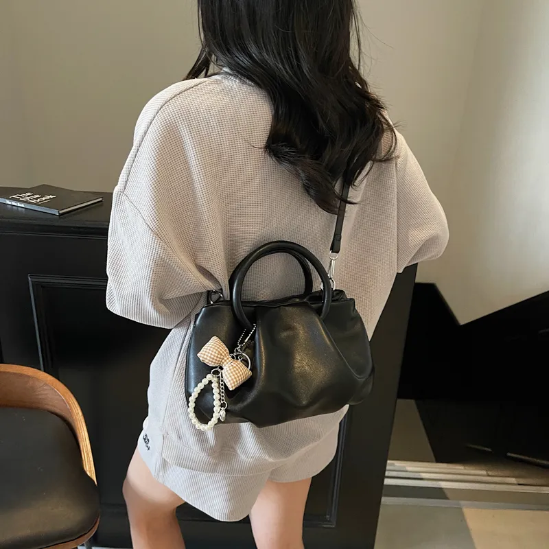 Yalu PU One Shoulder Handbag Women's Ecru/Black/Yellow/Pink-9