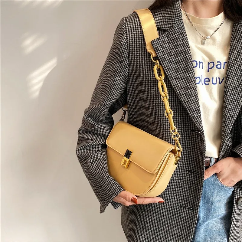 Yalu PU Shoulder Bag, Crossbody Bag Regular Women's Khaki/White/Black/Gray/Yellow/Green-34