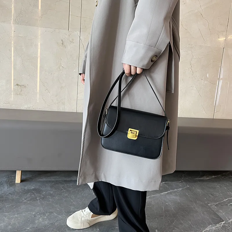 Yalu PU Crossbody Bag, Shoulder Bag Women's Ivory/Black/Khaki/Dark Brown/Coffee-13