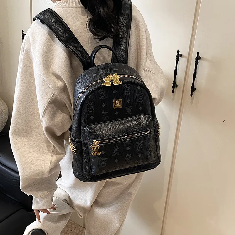 Yalu PU Backpack Regular Women's Black/Beige/Pink/Brown-20