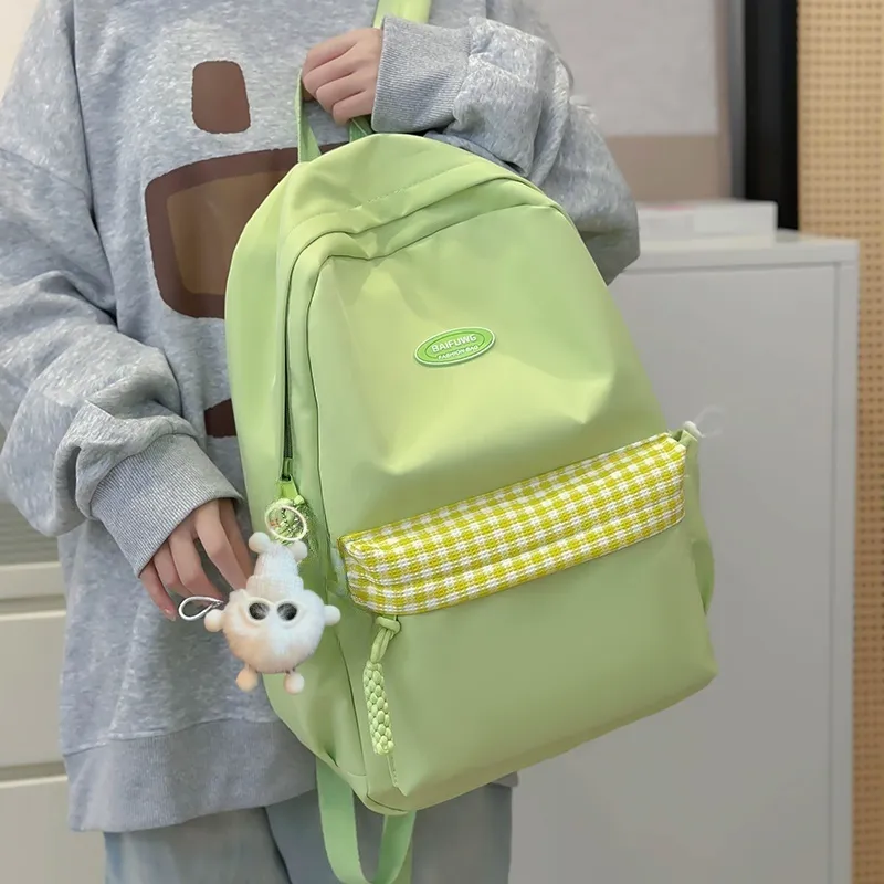 Yalu Nylon Backpack Women's White/Black/Red/Orange/Green-28