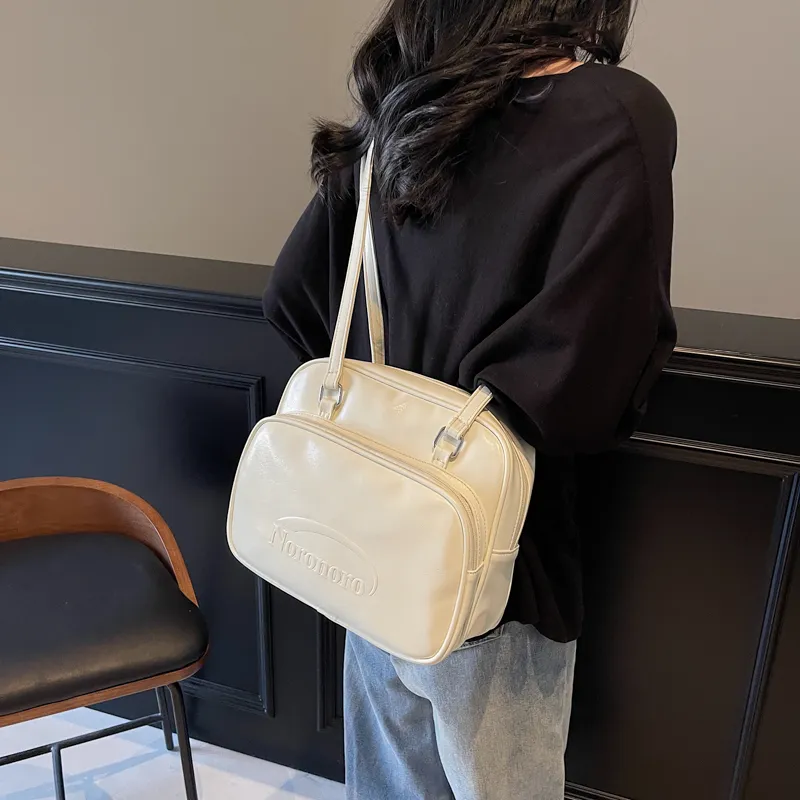 Yalu PU Backpack Shoulder Bag Regular Women's White/Black/Blue/Pink-2