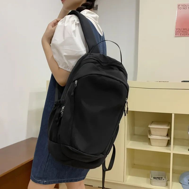 Yalu Nylon Backpack Tubas Unisex Ecru/Gray/Black/Pink/Light Blue-10