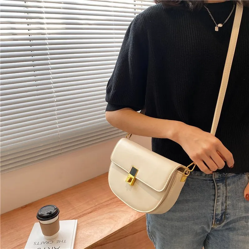 Yalu PU Shoulder Bag, Crossbody Bag Regular Women's Khaki/White/Black/Gray/Yellow/Green-9