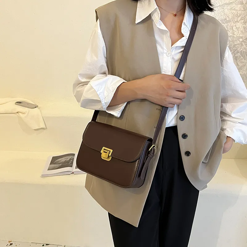 Yalu PU Crossbody Bag, Shoulder Bag Women's Ivory/Black/Khaki/Dark Brown/Coffee-28