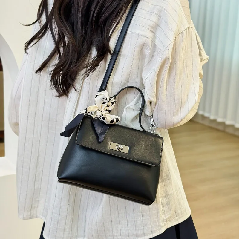 Yalu PU Crossbody One Shoulder Handbag Women's White/Ecru/Black/Gray-27
