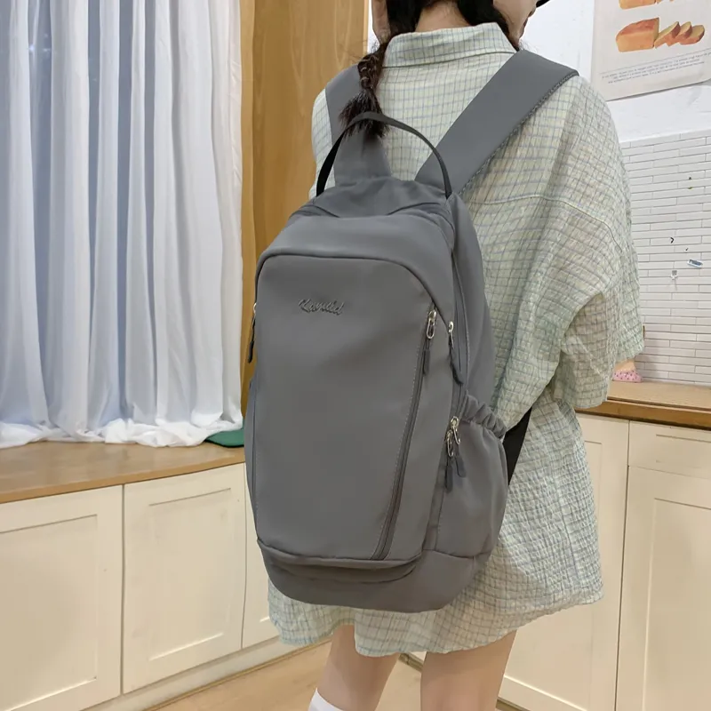 Yalu Nylon Backpack Tubas Unisex Ecru/Gray/Black/Pink/Light Blue-16