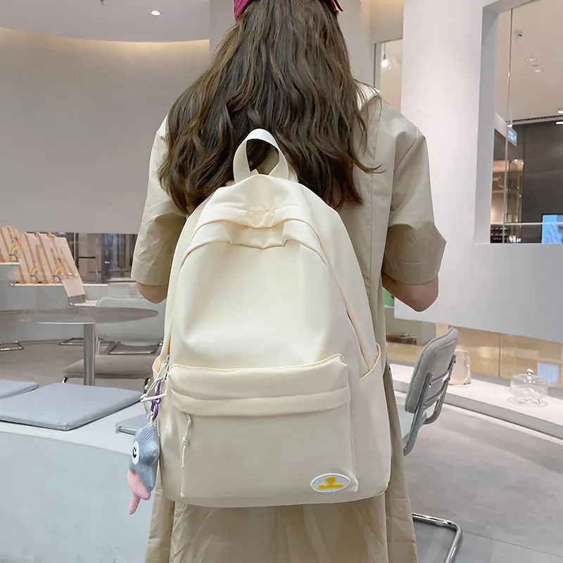 Yalu Nylon Backpack Regular Unisex Light Green/Ecru-11