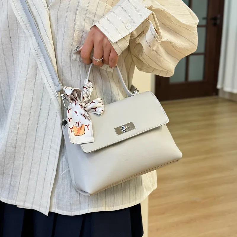 Yalu PU Crossbody One Shoulder Handbag Women's White/Ecru/Black/Gray-17
