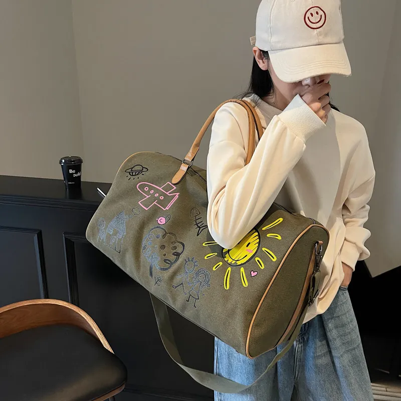 Yalu Nylon Portable Crossbody One Shoulder Travel Bag Unisex Multicolor-13