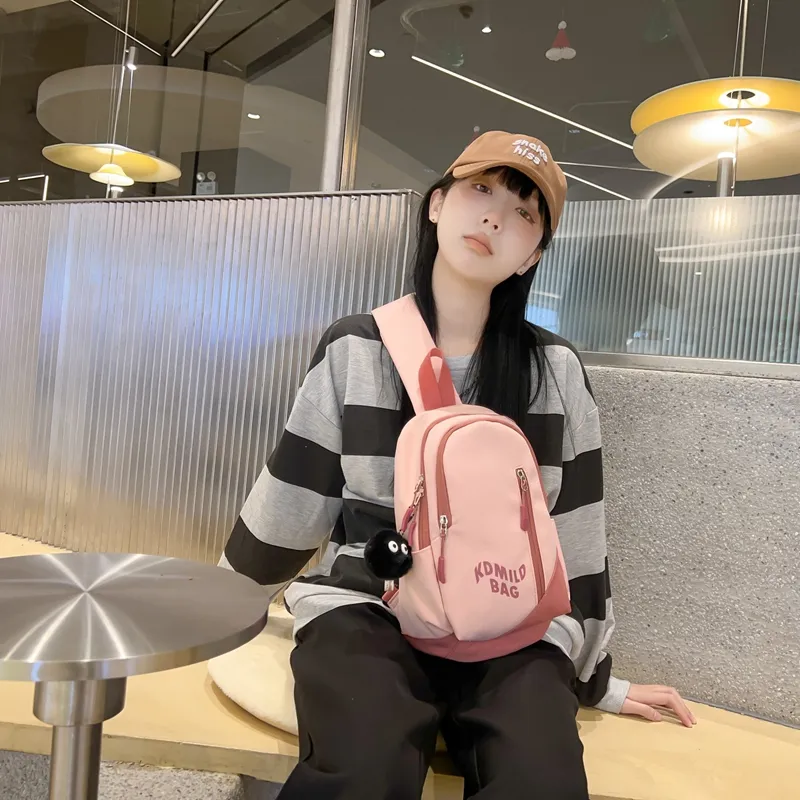 Yalu Nylon Sling Bag Regular Unisex Gray/Black/Pink/Burgundy/Blue-15