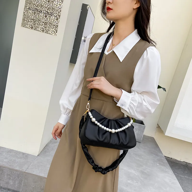 Yalu PU Crossbody Bag Regular Women's White/Ecru/Pink/Green/Black-17