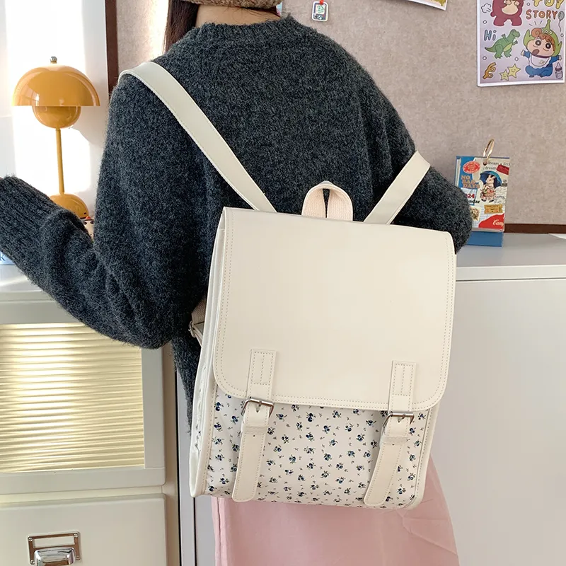 Yalu PU Backpack Regular Women's Large Floral/Small Floral-9