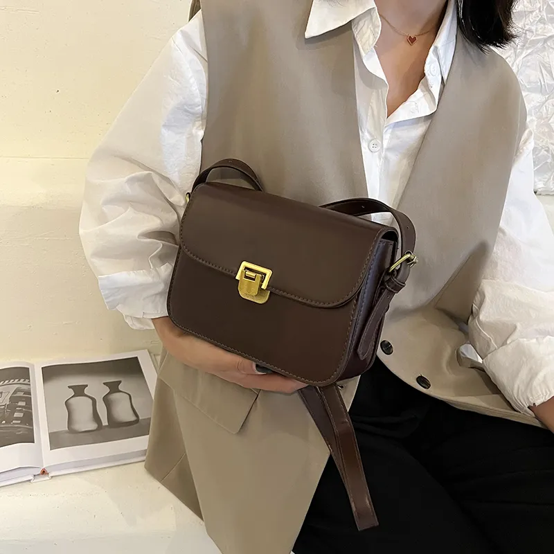 Yalu PU Crossbody Bag, Shoulder Bag Women's Ivory/Black/Khaki/Dark Brown/Coffee-31