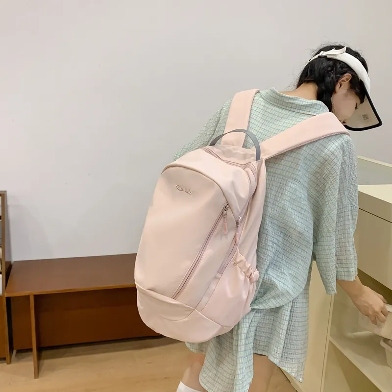 Yalu Nylon Backpack Tubas Unisex Ecru/Gray/Black/Pink/Light Blue-24