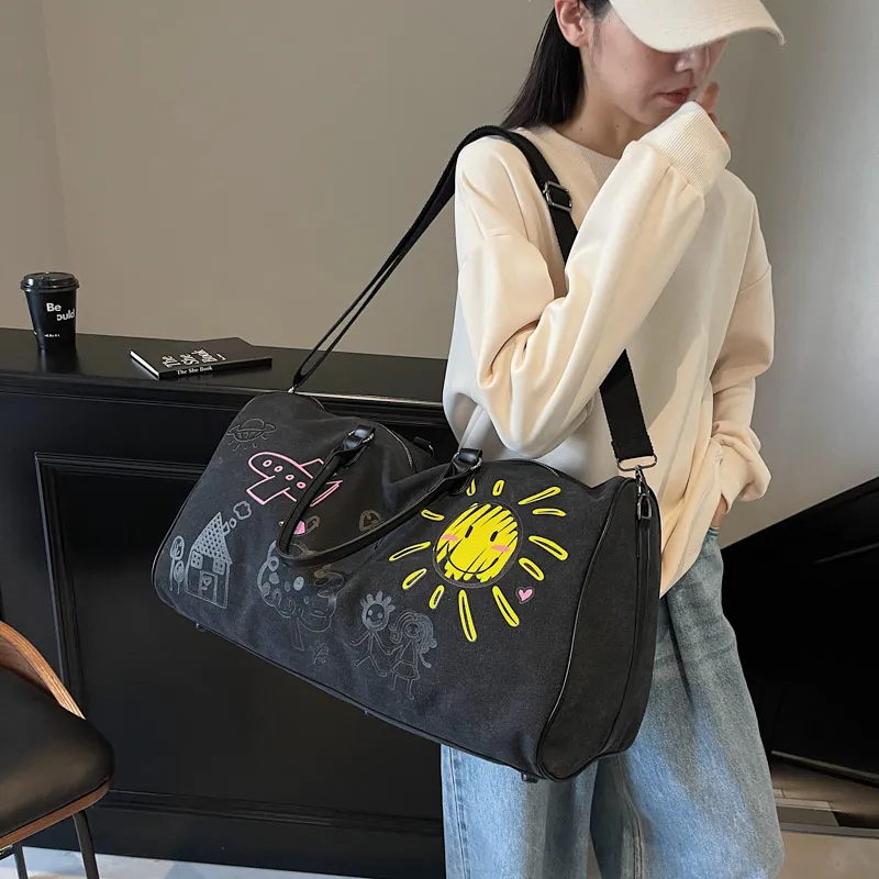 Yalu Nylon Portable Crossbody One Shoulder Travel Bag Unisex Multicolor-6