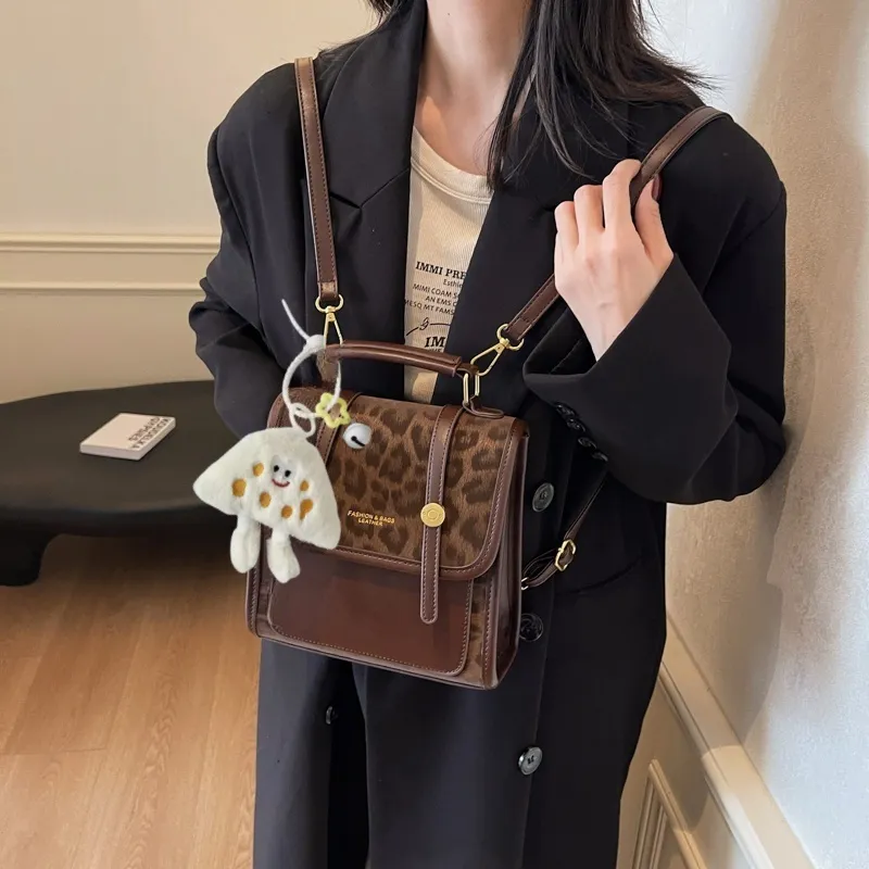 Yalu PU Backpack Women's Light Brown/Dark Brown/Coffee-11