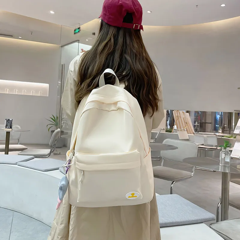 Yalu Nylon Backpack Regular Unisex Light Green/Ecru-10