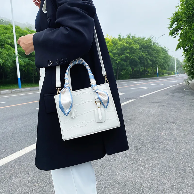 Yalu PU Shoulder Bag, Crossbody Bag, Handbag Regular Women's Black/White-12