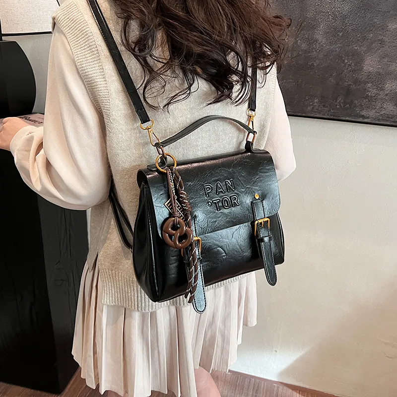Yalu PU Backpack Regular Women's White/Black/Coffee/Brown-8