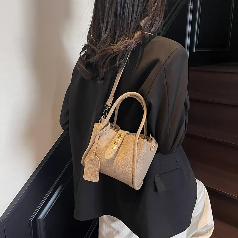 Yalu PU Crossbody Handbag Regular Women's Black/Gray/Khaki/Pink-15