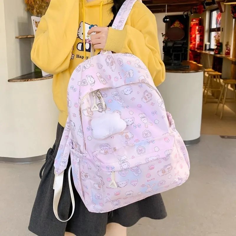 Yalu Nylon Backpack Regular Unisex Multicolor-3
