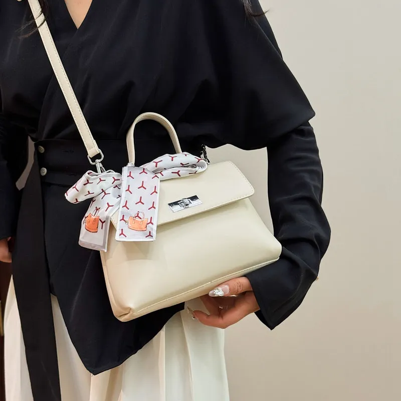 Yalu PU Crossbody One Shoulder Handbag Women's White/Ecru/Black/Gray-9