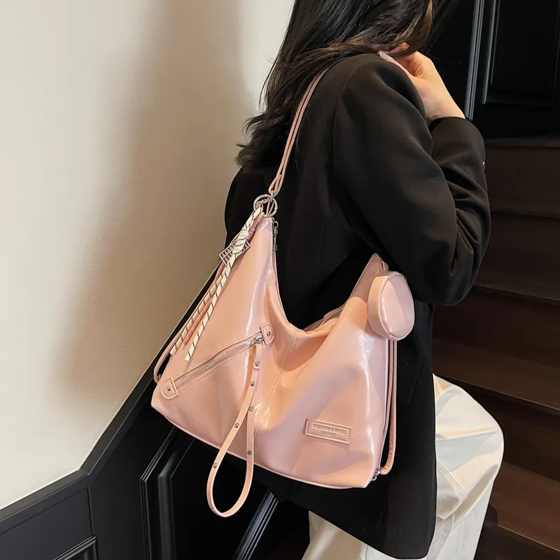 Yalu PU Backpack Women's Ecru/Black/Blue/Pink-24