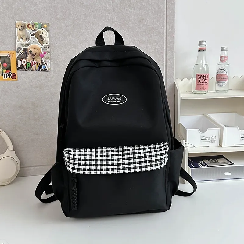 Yalu Nylon Backpack Women's White/Black/Red/Orange/Green-8