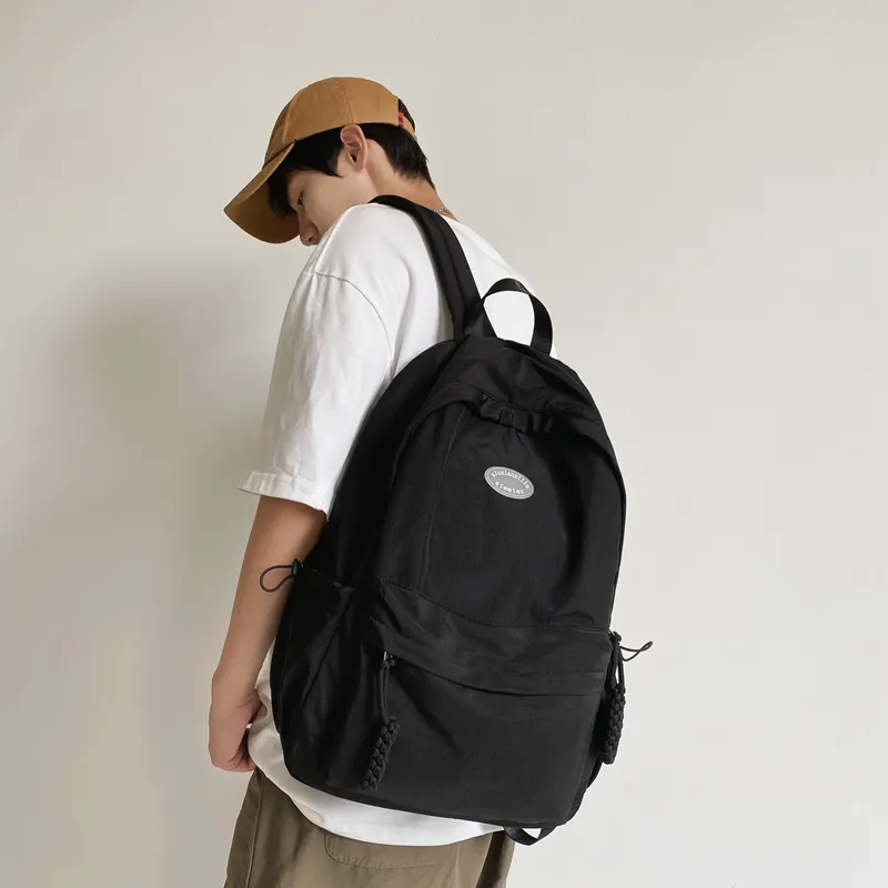 Yalu Nylon Backpack Regular Unisex Gray/Black/Light Green/Green/Pink-5