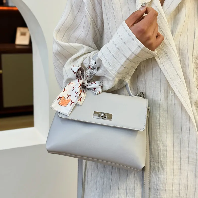 Yalu PU Crossbody One Shoulder Handbag Women's White/Ecru/Black/Gray-15