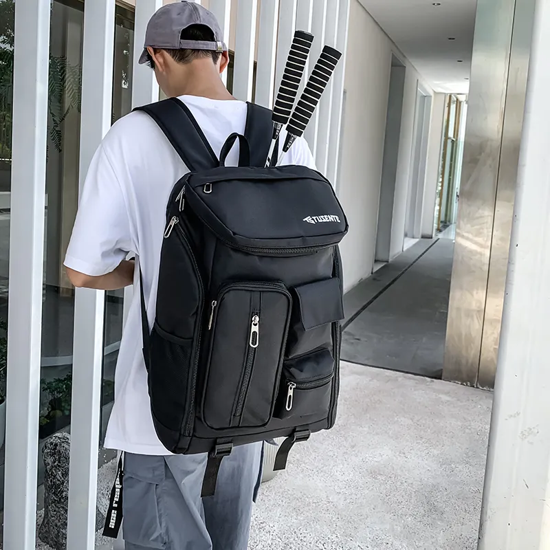 Yalu Nylon Backpack Regular Unisex Light Gray/Dark Gray/Black/Red-11