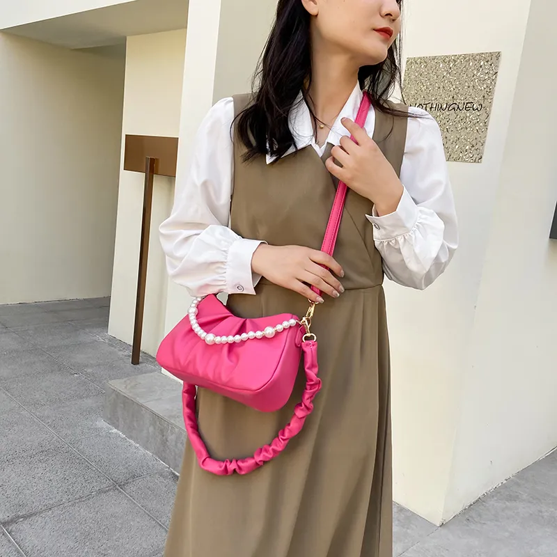 Yalu PU Crossbody Bag Regular Women's White/Ecru/Pink/Green/Black-29