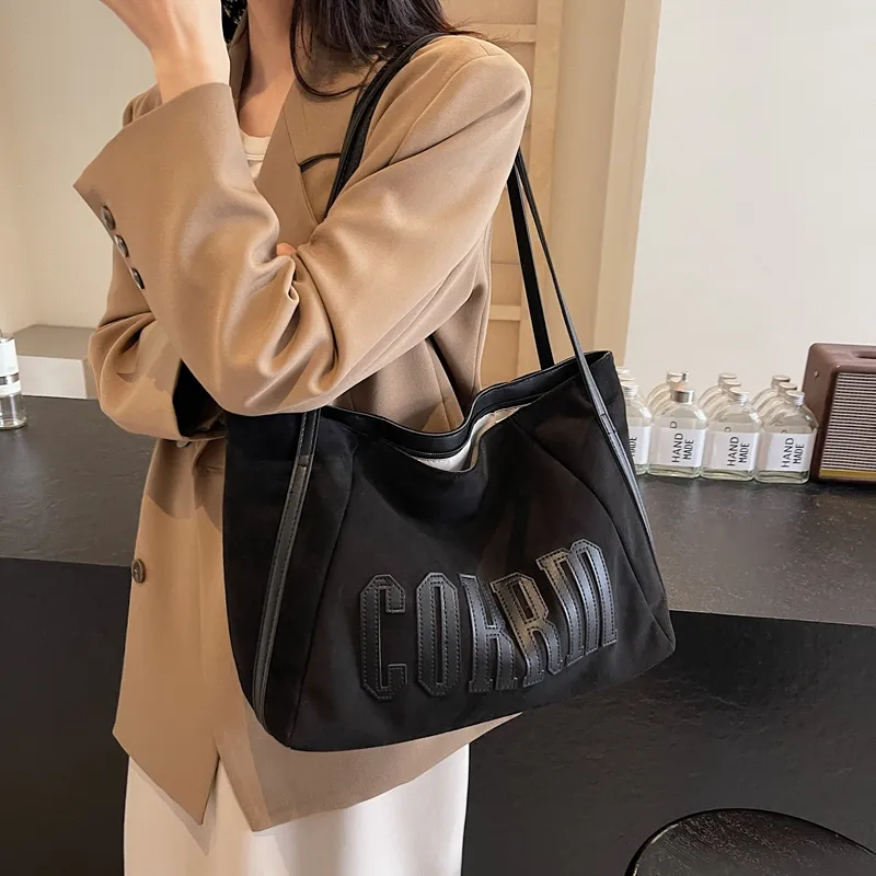 Yalu Suede Underarm Shoulder Bag Women's Black/Khaki/Coffee/Brown-4