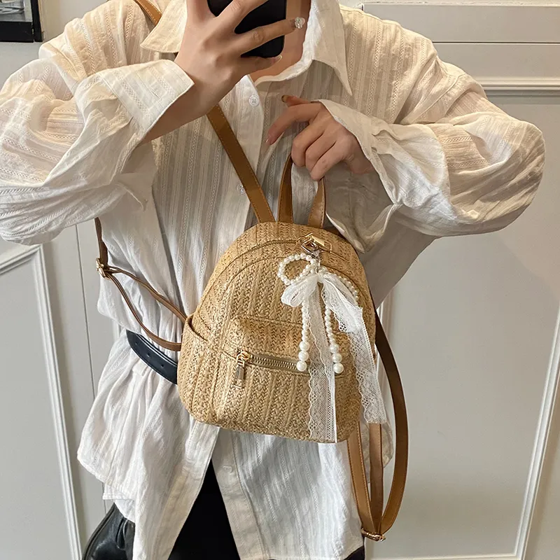 Yalu PU Backpack Women's Ecru/Khaki-9