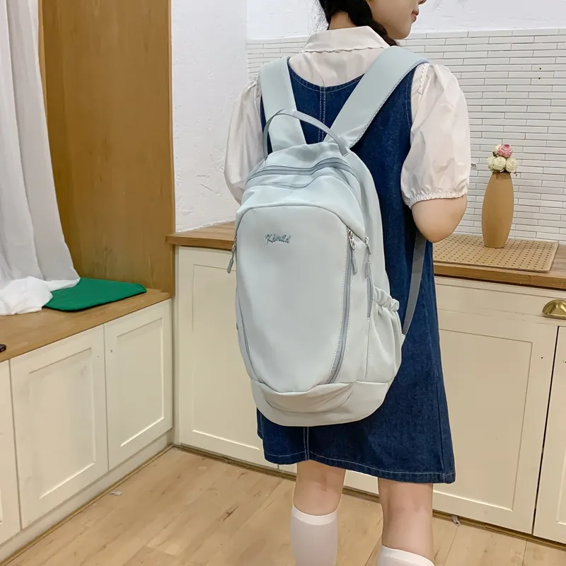 Yalu Nylon Backpack Tubas Unisex Ecru/Gray/Black/Pink/Light Blue-32