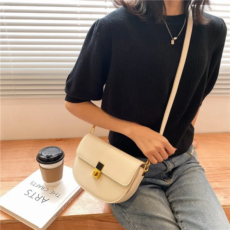 Yalu PU Shoulder Bag, Crossbody Bag Regular Women's Khaki/White/Black/Gray/Yellow/Green-3