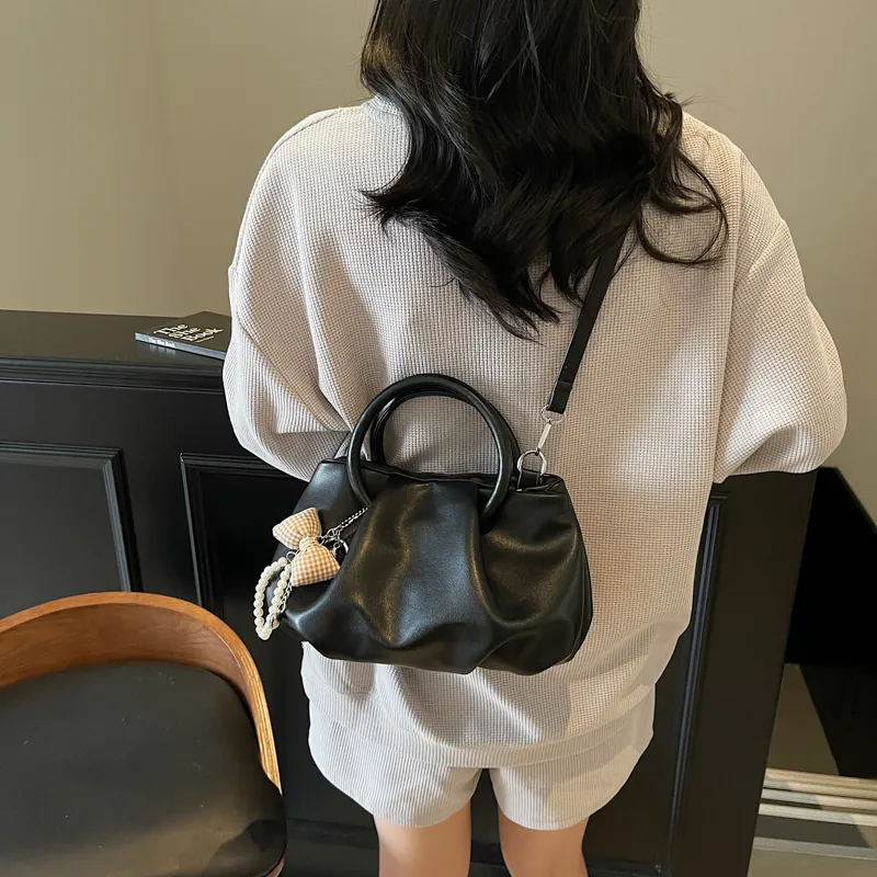 Yalu PU One Shoulder Handbag Women's Ecru/Black/Yellow/Pink-8