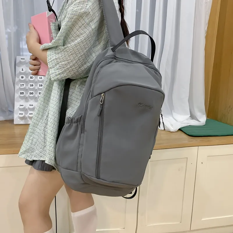 Yalu Nylon Backpack Tubas Unisex Ecru/Gray/Black/Pink/Light Blue-20