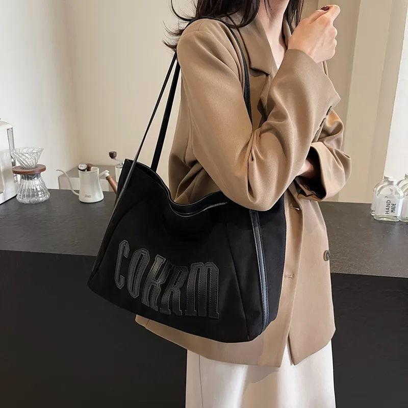Yalu Suede Underarm Shoulder Bag Women's Black/Khaki/Coffee/Brown-6