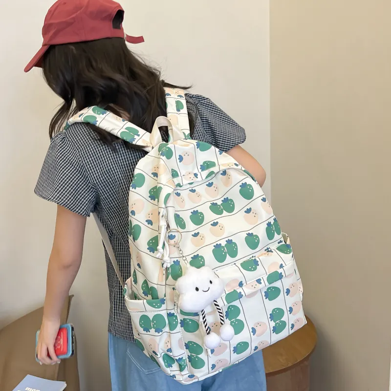 Yalu Nylon Backpack Unisex Multicolor-19