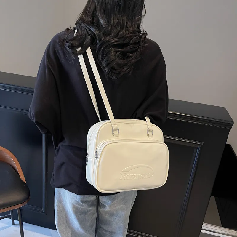 Yalu PU Backpack Shoulder Bag Regular Women's White/Black/Blue/Pink-1