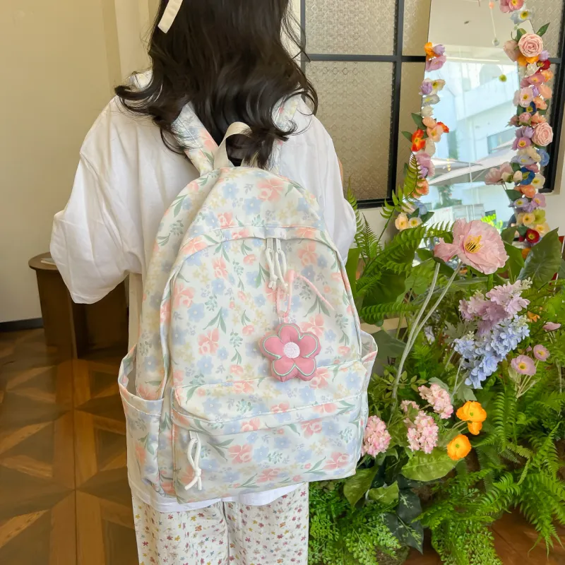 Yalu Nylon Backpack Unisex Multicolor-13