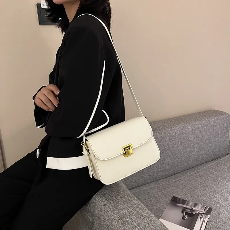 Yalu PU Crossbody Bag, Shoulder Bag Women's Ivory/Black/Khaki/Dark Brown/Coffee-4
